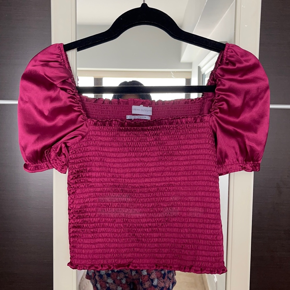 Satin urban crop top